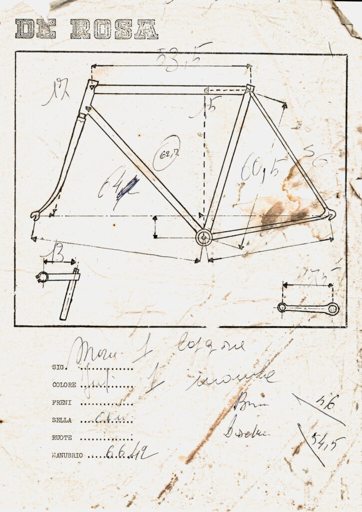 A frame sheet with Ugo’s notes