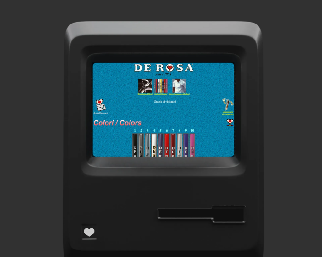 First De Rosa website homepage